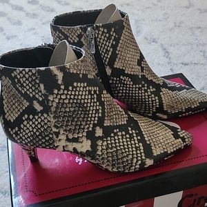 Sam Edelman Snake Print Booties